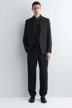WOLLBLAZER MIT SATIN-REVERS