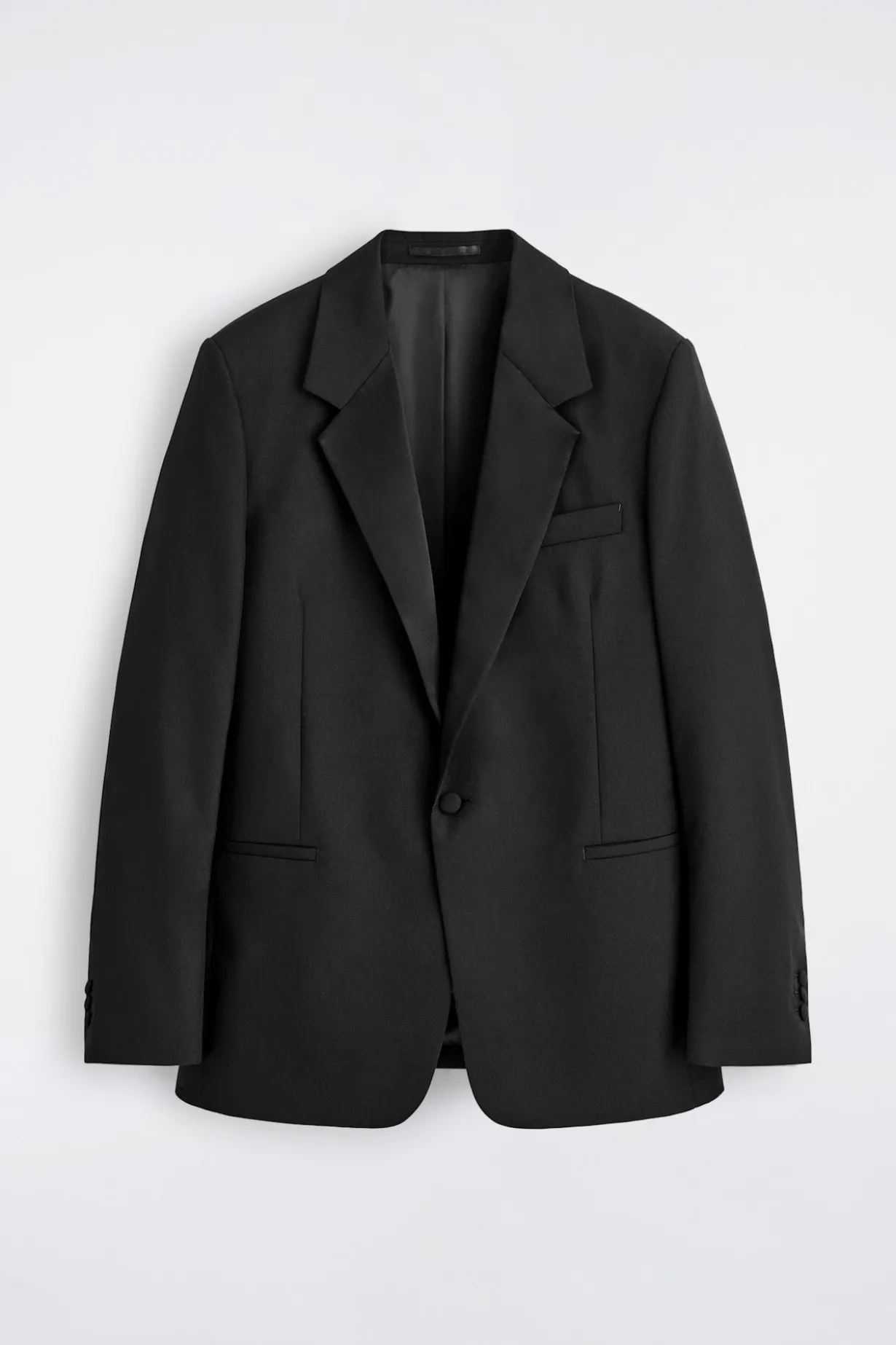 WOLLBLAZER MIT SATIN-REVERS
