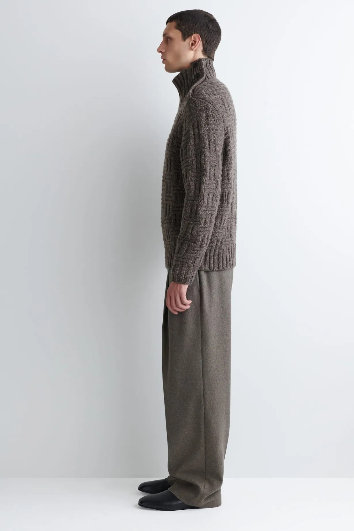 WOLLPULLOVER MIT KORBMUSTER