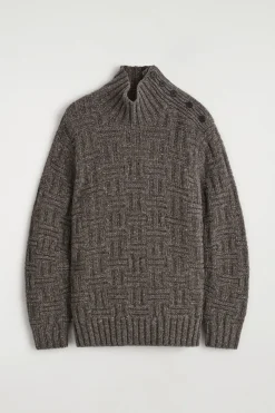 WOLLPULLOVER MIT KORBMUSTER