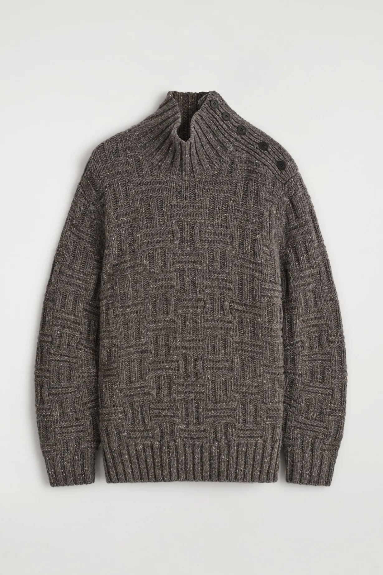 WOLLPULLOVER MIT KORBMUSTER
