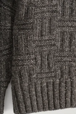 WOLLPULLOVER MIT KORBMUSTER