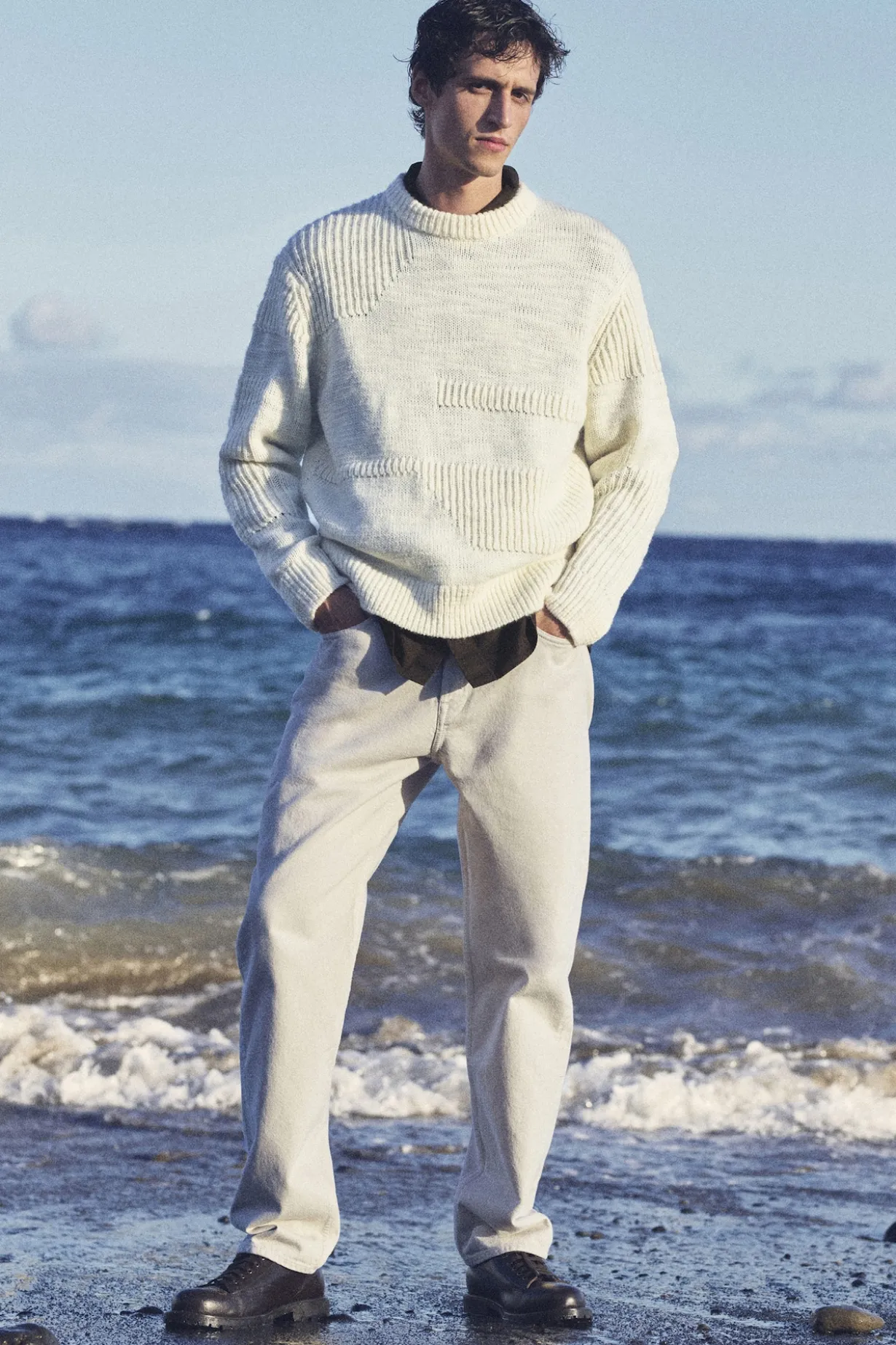 WOLLPULLOVER MIT LEITERMUSTER