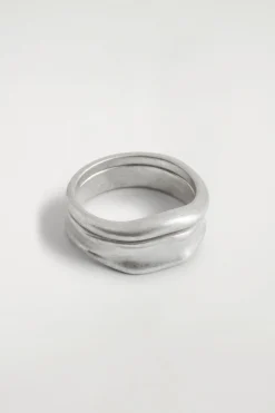ZWEIERPACK GEHÄMMERTE RINGE