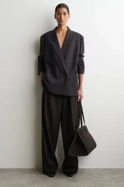 ZWEIREIHIGER BLAZER MIT KAROMUSTER